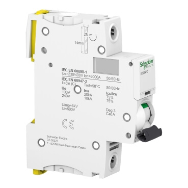 SCHNEIDER ELECTRIC A9F74116 Interruptor Automatico Modular Axti9 ICN60N, 1P, In=16 A,, IC