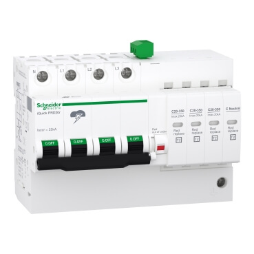SCHNEIDER ELECTRIC A9L16297 Limitador de sobretension Acti9 iQuick PRD 20R (3P+N, In=5kA,
