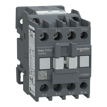 SCHNEIDER ELECTRIC LC1E2501M7 Contactor Magnético EasyPack TVS 3P, Cat AC3, In=25A, 220/2