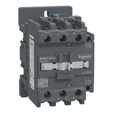 SCHNEIDER ELECTRIC LC1E40M7 Contactor Magnético EasyPack TVS 3P, Cat AC3, In=40A, 220/2