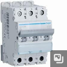 HAGER MU340A INTERRUPTOR AUTOMÁTICO MODULAR MCB 3P 6/10 KA C-40 A 3M